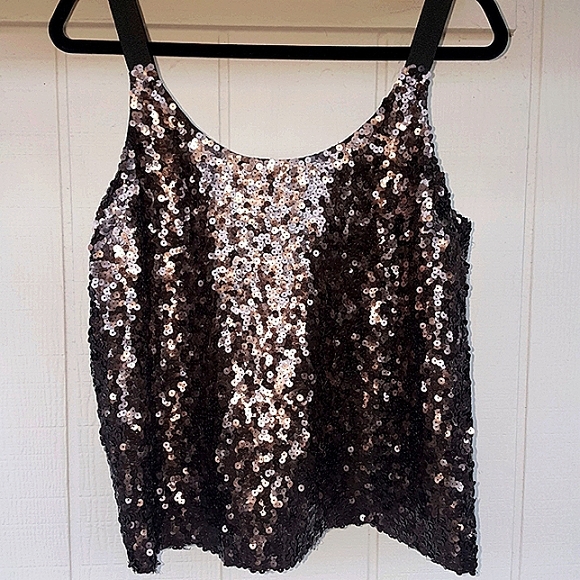 L THEORY ONDREA SILK PENNY SEQUIN TOP ***LIKE NEW!*** - Picture 6 of 8